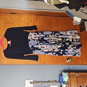 Sew in Love brand midi dress navy floral and pockets!